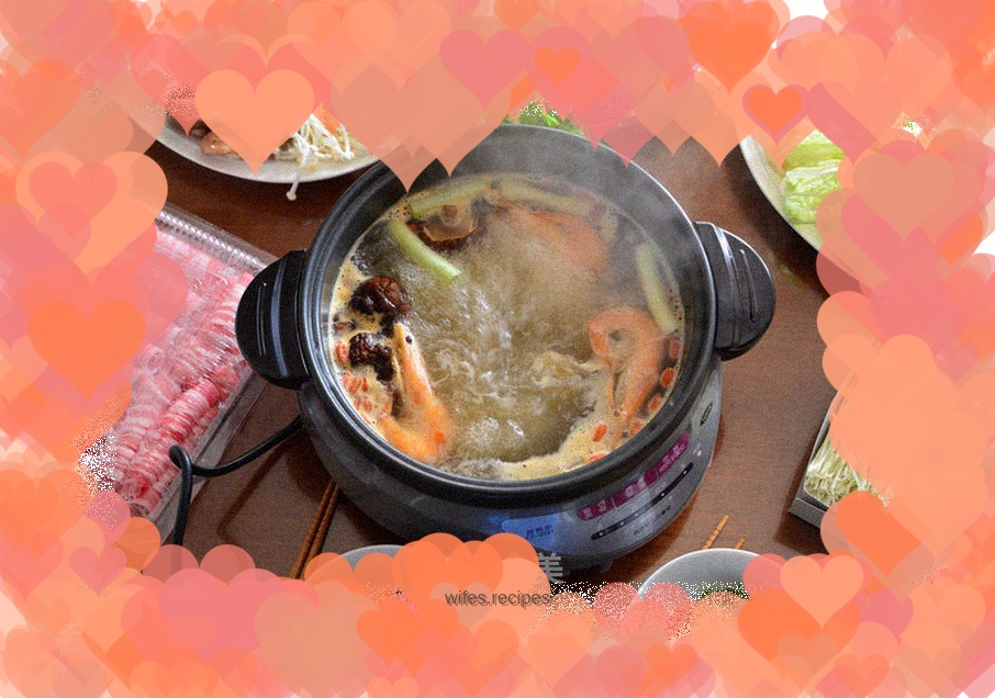 Mixed Vegetables, Mushrooms and Mutton Hot Pot for Two