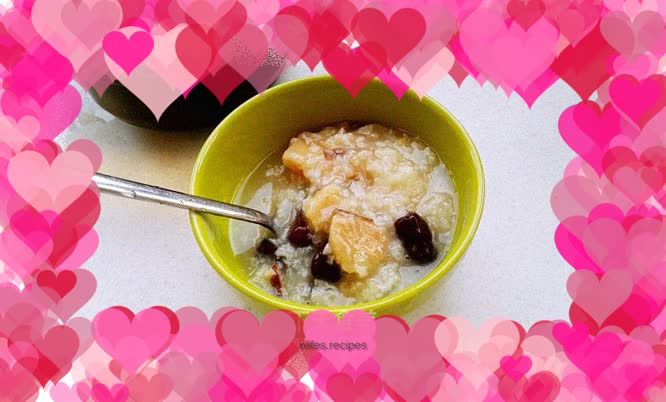 Dried sweet potato and multigrain porridge