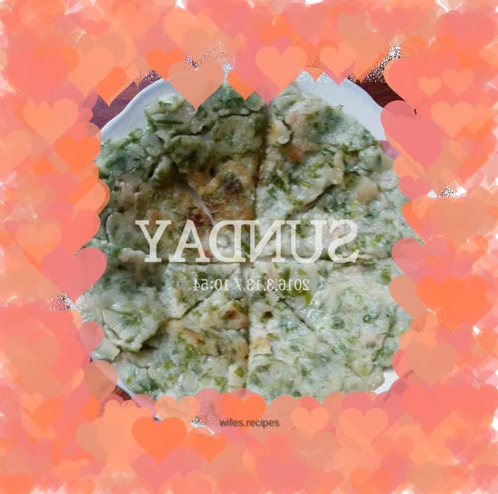 Green vegetable pancake