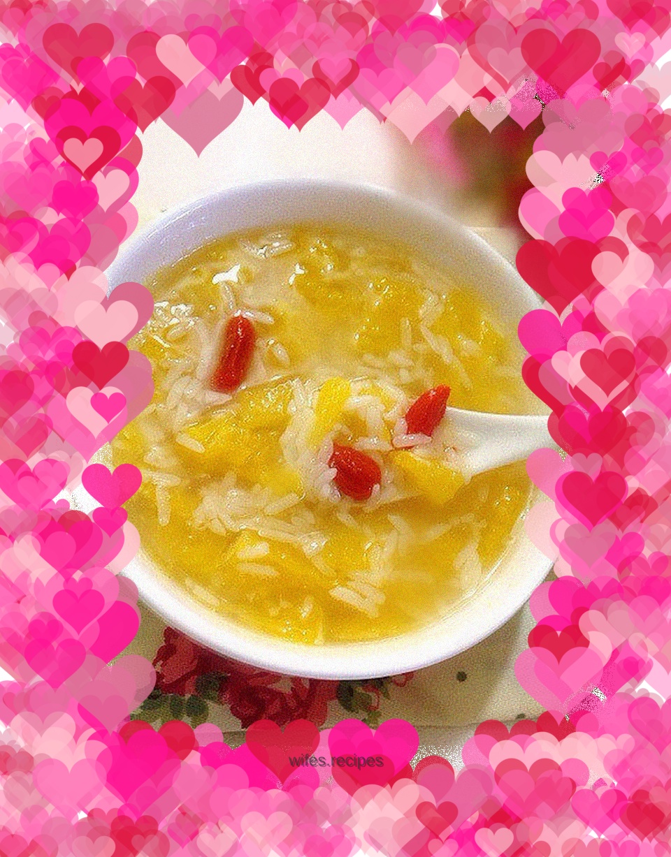 Orange fermented rice soup