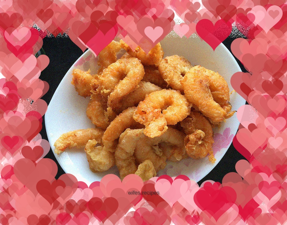 Delicious soft fried shrimps