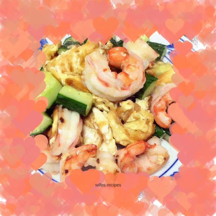 Cucumber, Shrimp and Egg