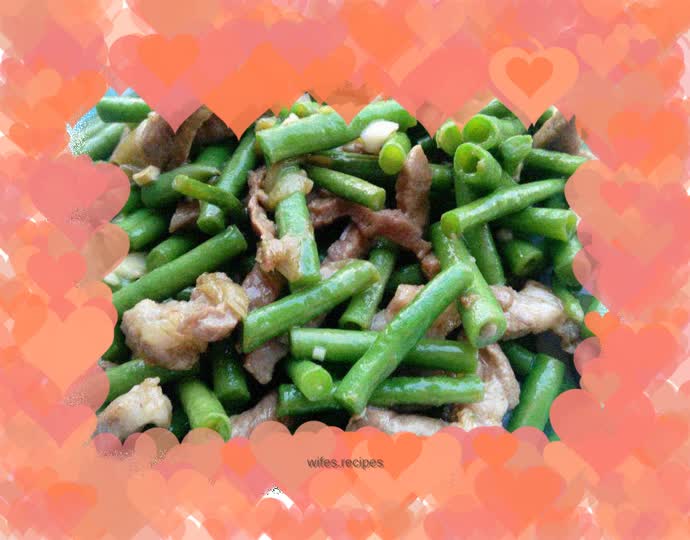Stir-fried cowpeas with meat