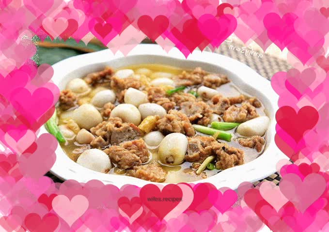 "Fresh and mellow, so delicious that it's so delicious" ------〖Rake peas and taro braised crispy pork〗