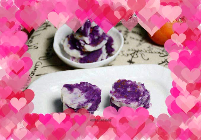 Osmanthus, purple sweet potato and yam puree