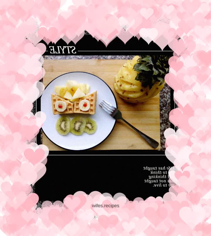 Nutritious breakfast of fruit bread