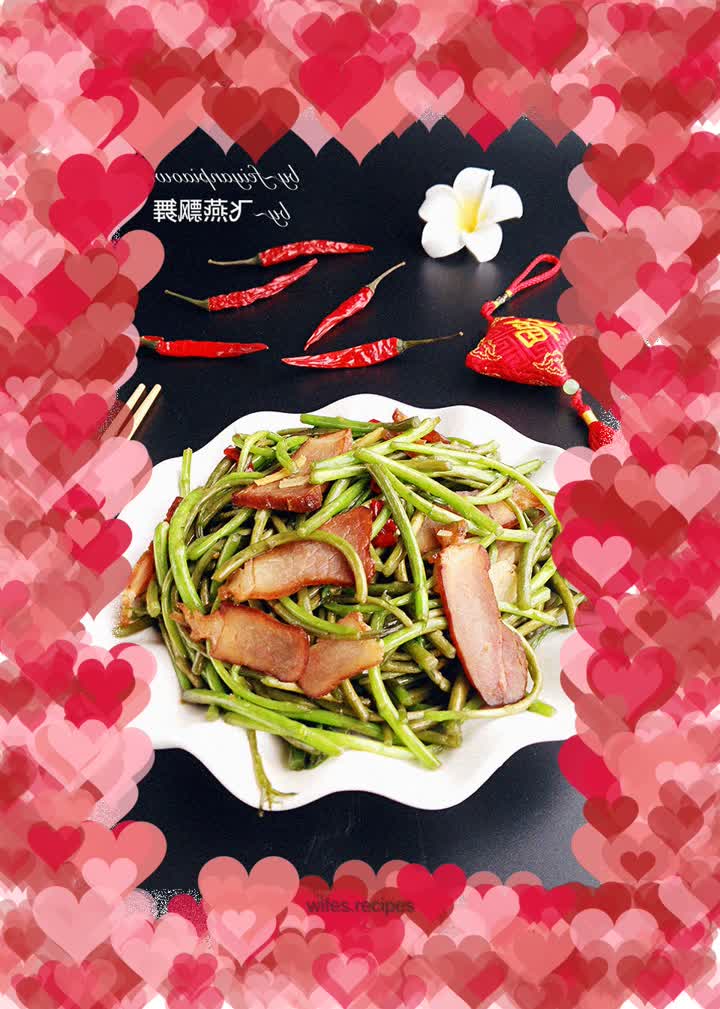 【Wuhan】Stir-fried bacon with mud and mugwort