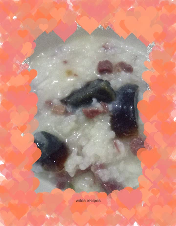 Preserved egg and lean meat porridge
