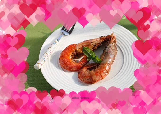 Salt and pepper red shrimp