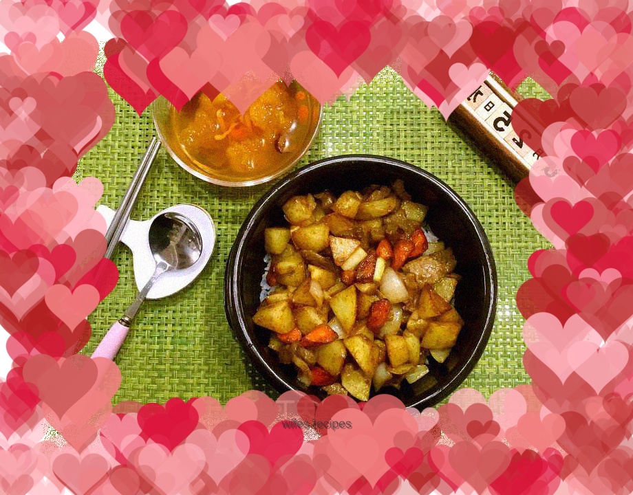 Curry Potato Beef Claypot Rice