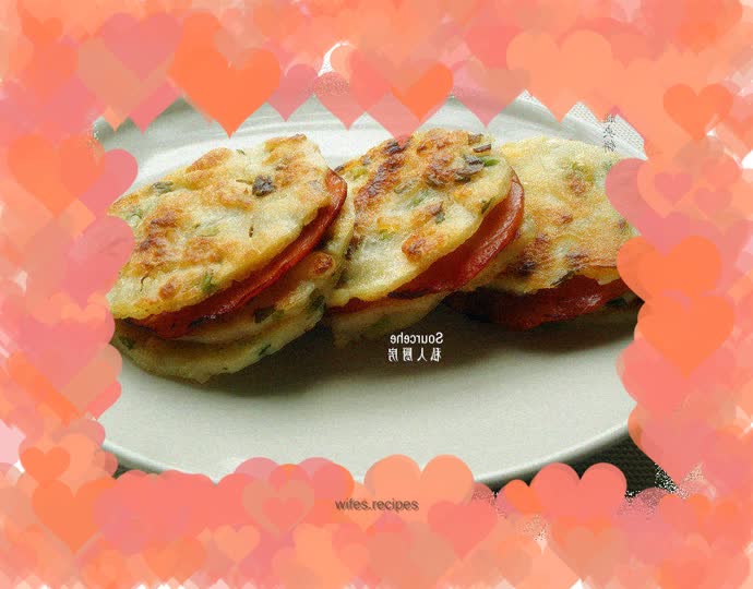 Scallion and ham pancake