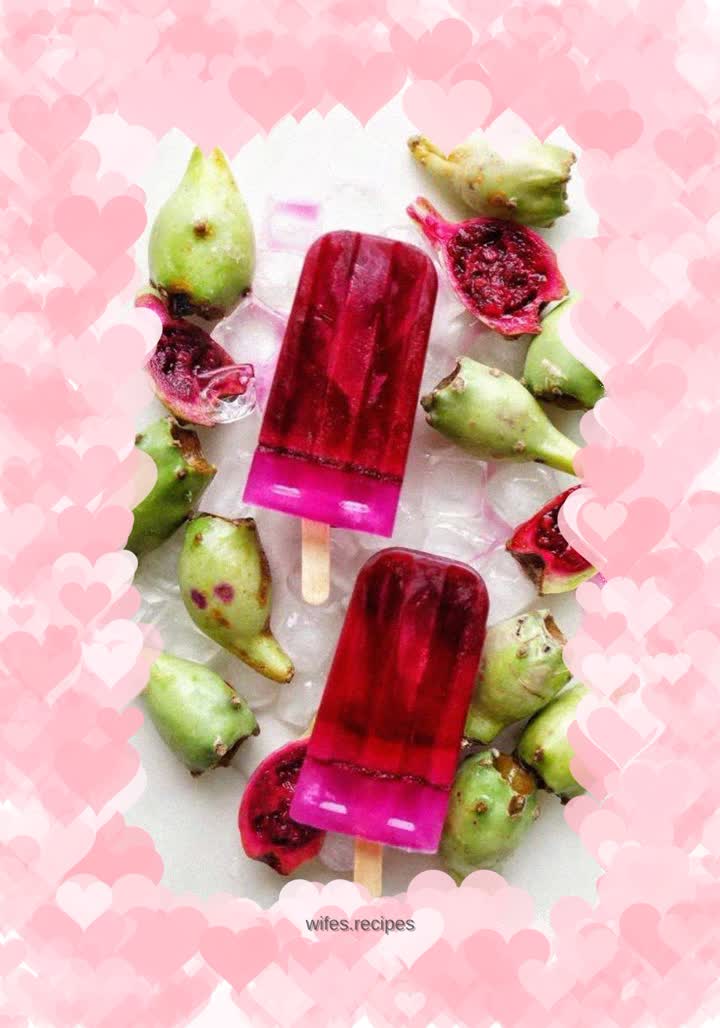 Cactus fruit popsicle
