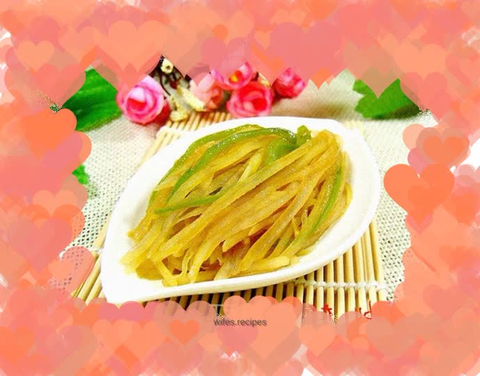 Still a home-cooked dish - shredded potatoes in oyster sauce