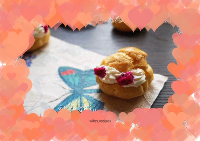 Dragon Fruit Cream Puffs
