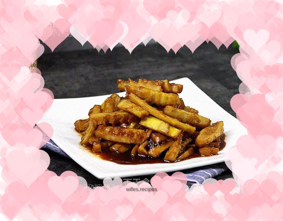 Braised spring bamboo shoots in oil