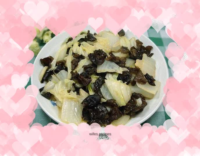 Home-cooked side dishes - Braised cabbage with fungus