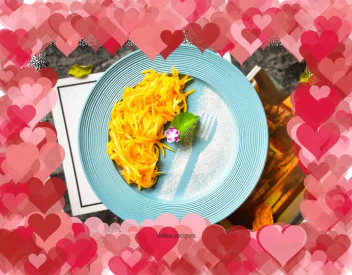 Refreshing shredded papaya