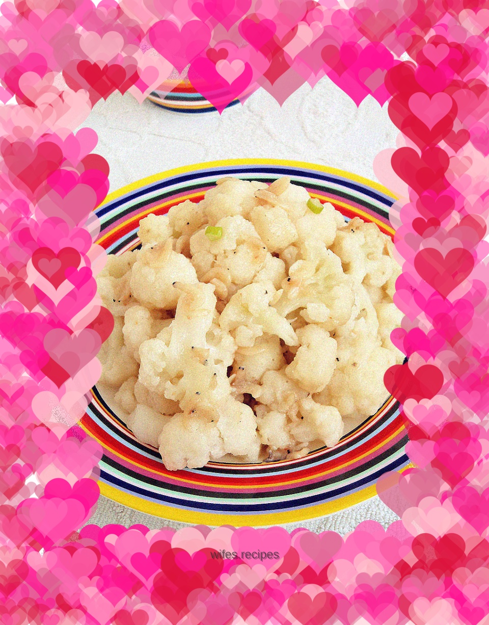 Stir-fried cauliflower with shrimp skin