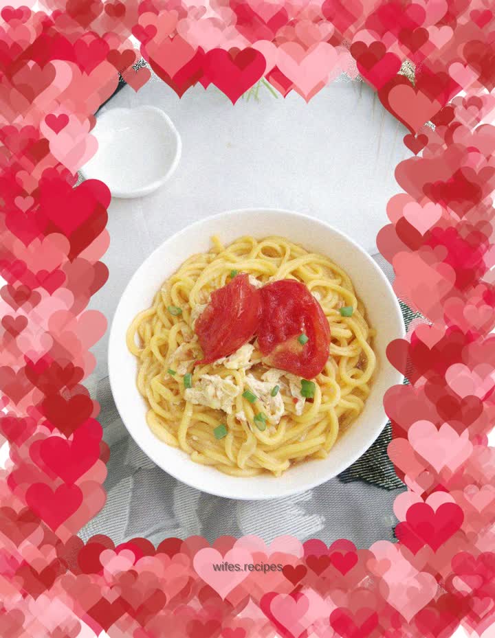 【Yantai】Tomato, egg and pumpkin noodles