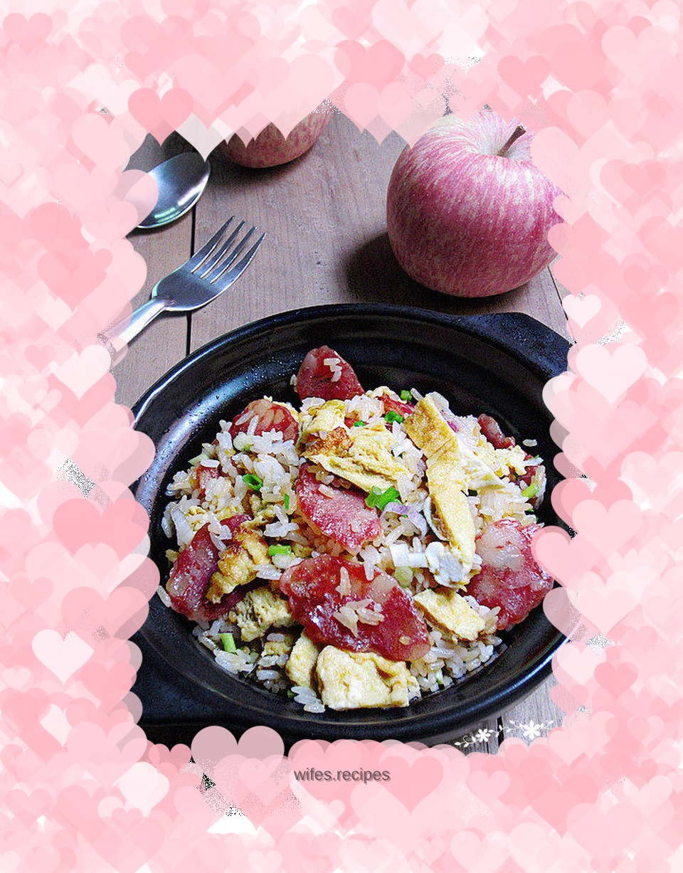 Scallion Sausage and Egg Rice