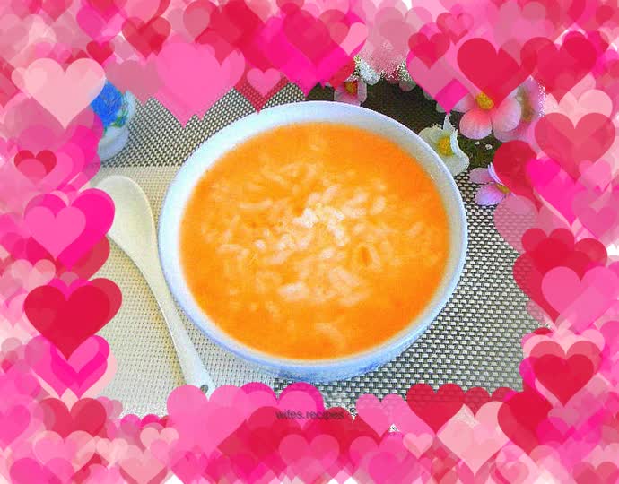 Carrot rice porridge