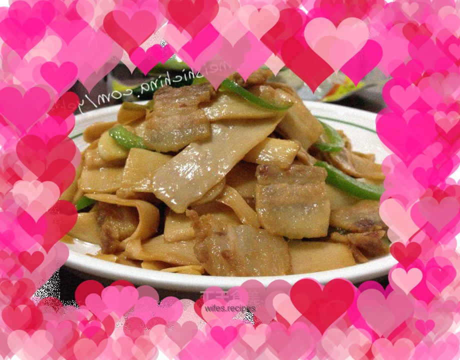 [Restored Stir-fried Pork with Bamboo Shoots]-----Natural deliciousness