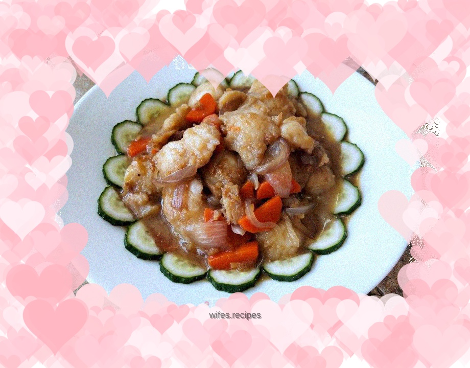 Sauce-flavored fish fillet