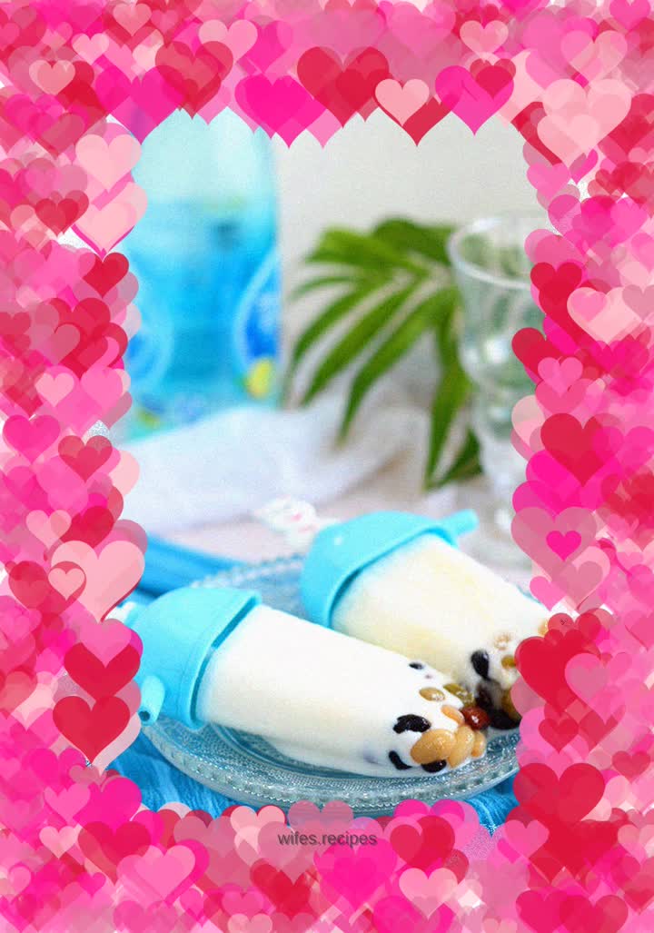 Honey bean milk popsicle