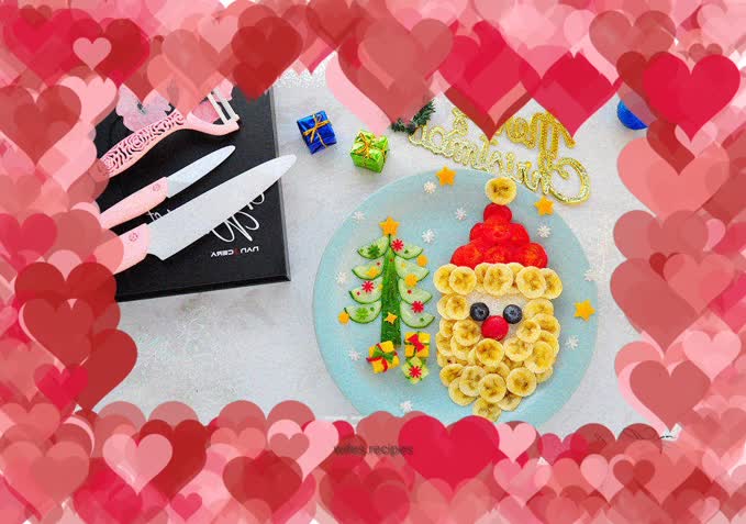 Santa Claus Fruit and Vegetable Plate