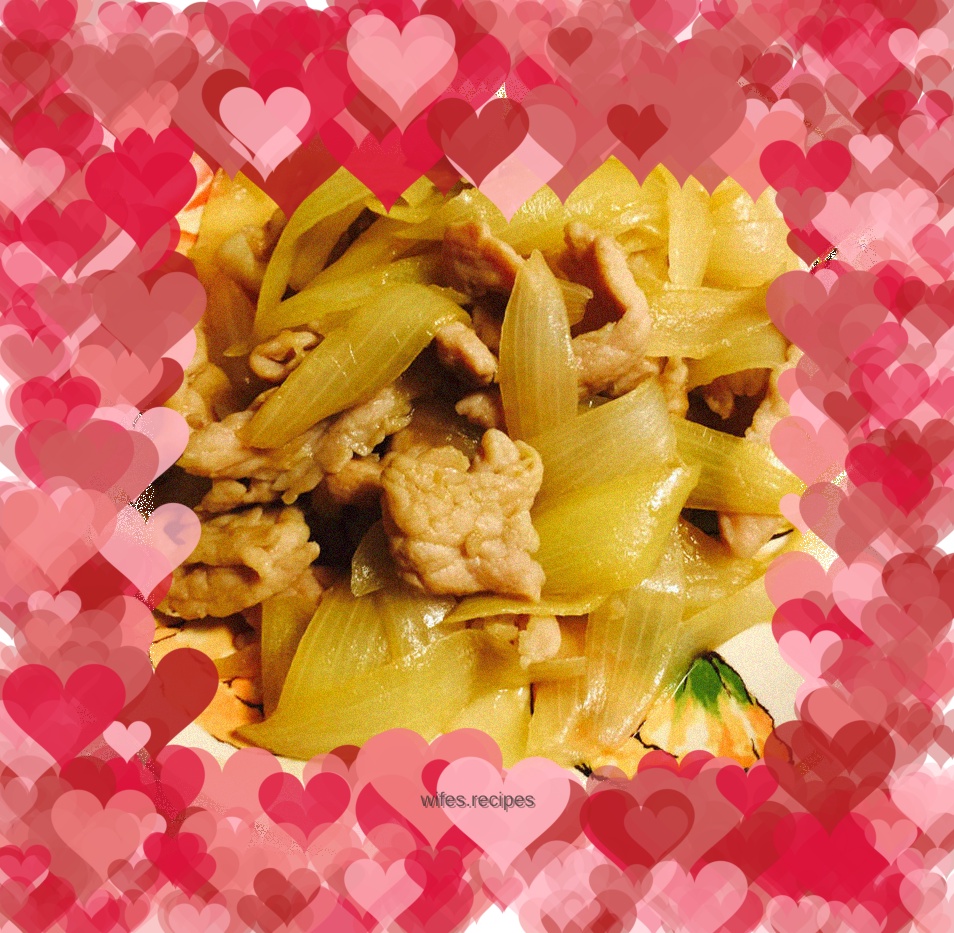 Pork slices and fried onions~