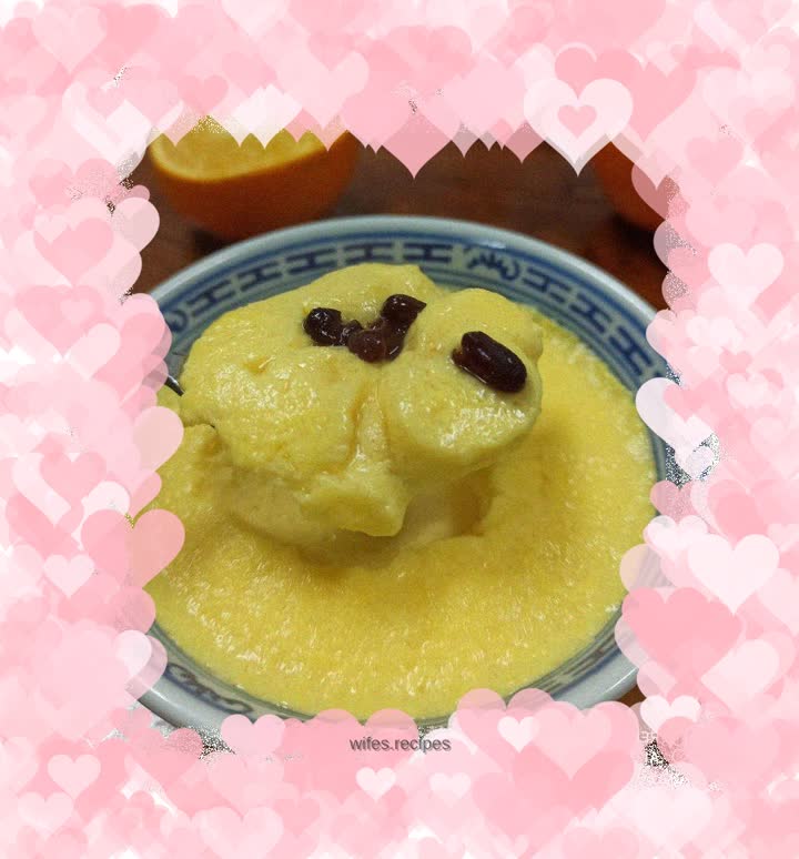 Milk Orange Steamed Egg