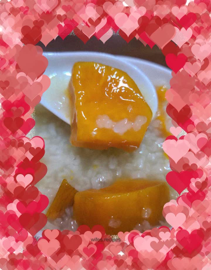 Glutinous rice and sweet potato porridge