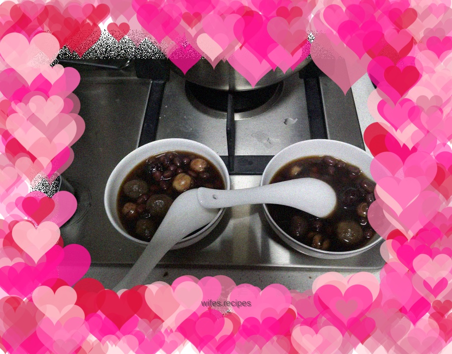 Red date, longan and red bean soup! !