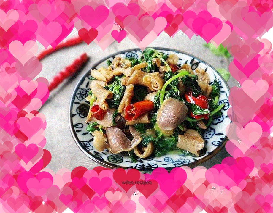 Stir-fried chicken with mint