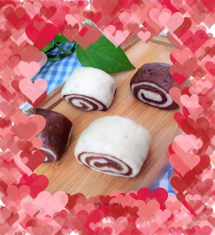 Two-color steamed buns