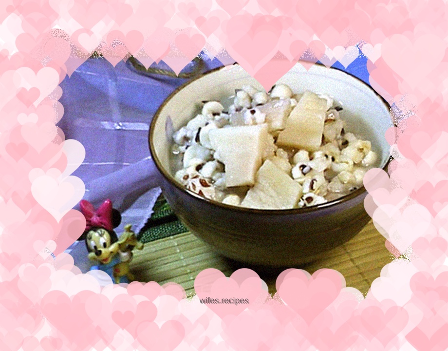 Yam, barley and Gorgon porridge