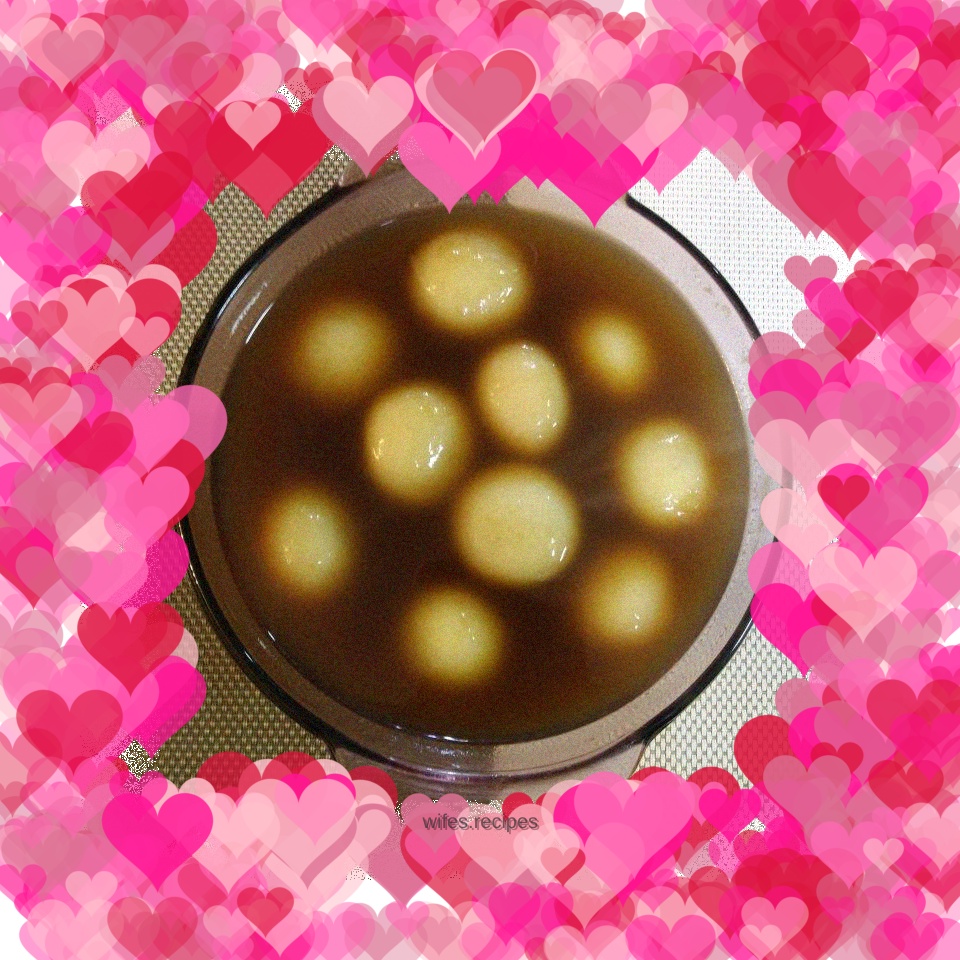 Brown sugar boiled glutinous rice balls
