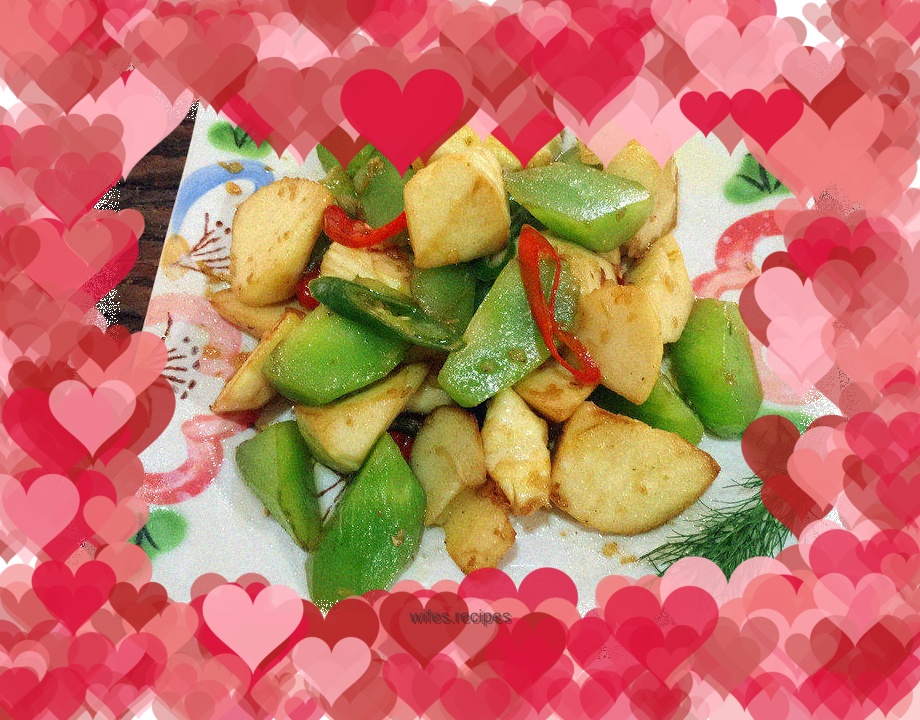 Stir-fried double bamboo shoots