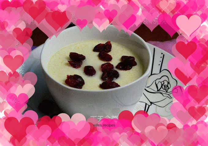 Cranberry Milk Steamed Egg