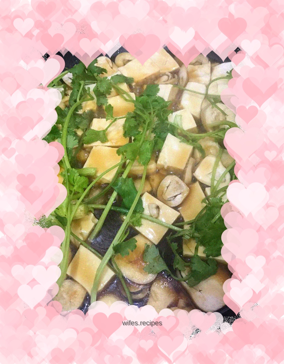 Hakka Straw Mushroom and Oyster Sauce tofu