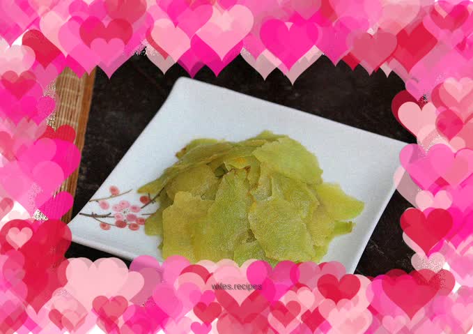 Stir-fried cantaloupe