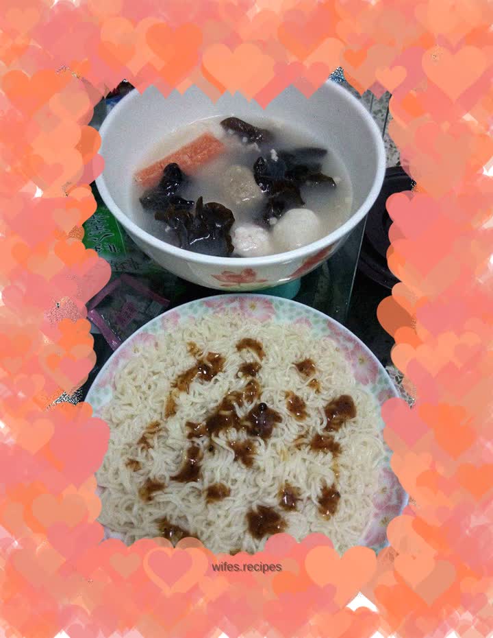 Lo Mein + Fungus Soup#Cook easily by one person#