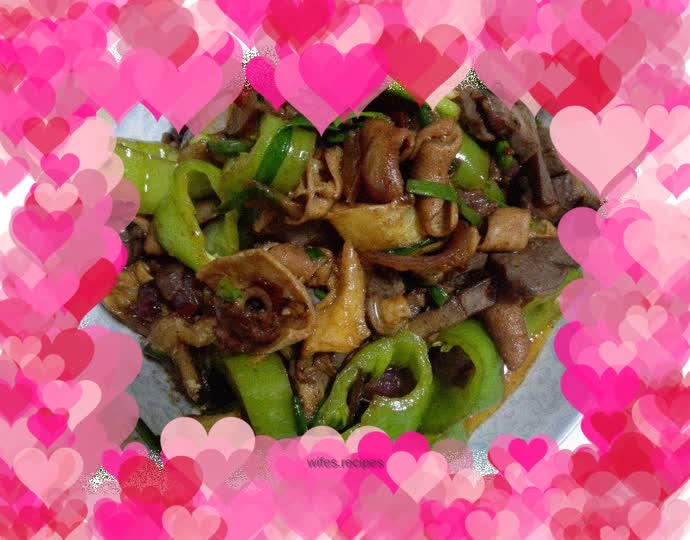 Stir-fried duck offal