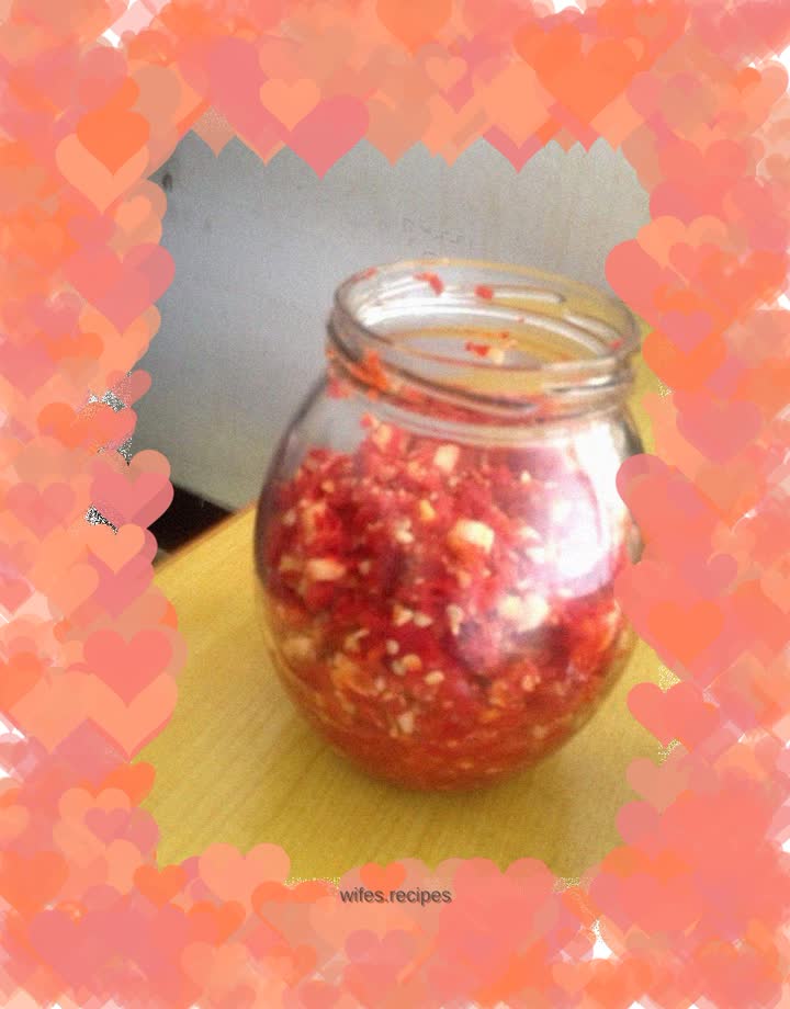 Homemade chopped pepper