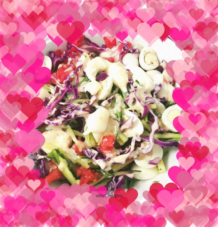 Quail egg vegetable salad