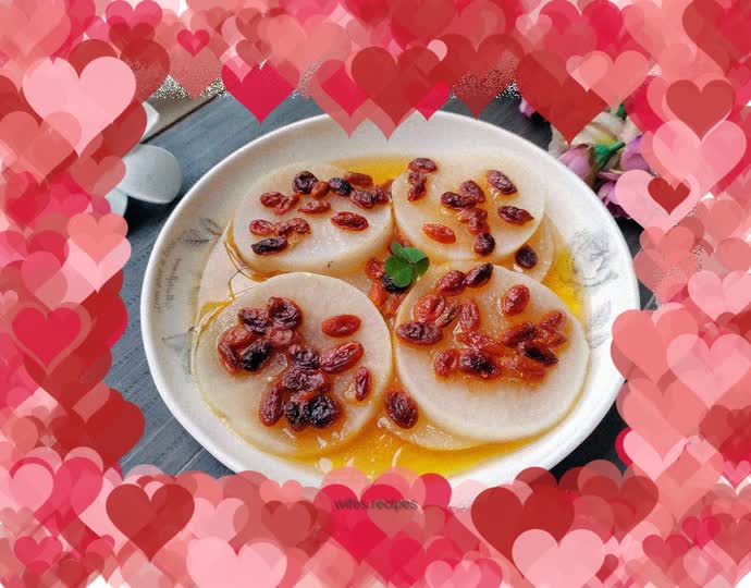 Steamed radish with wolfberry