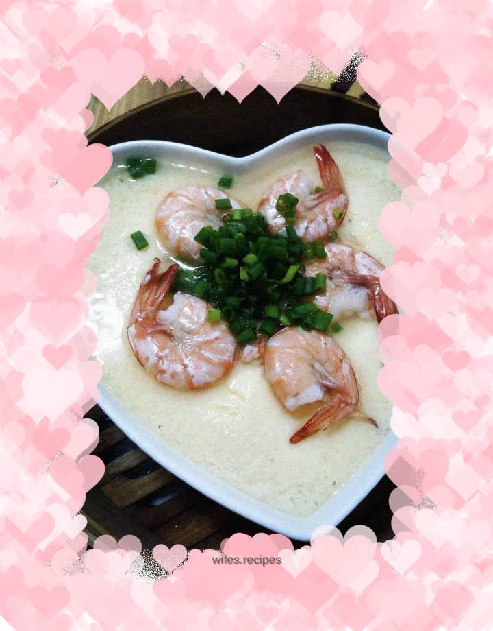 Steamed egg custard with shrimp