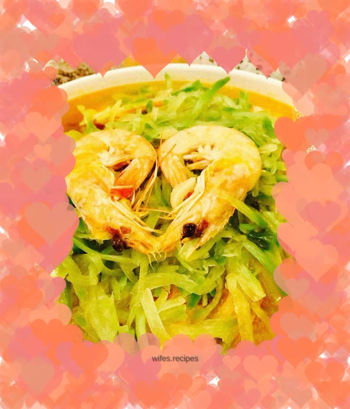 Stewed radish and shrimp stewed