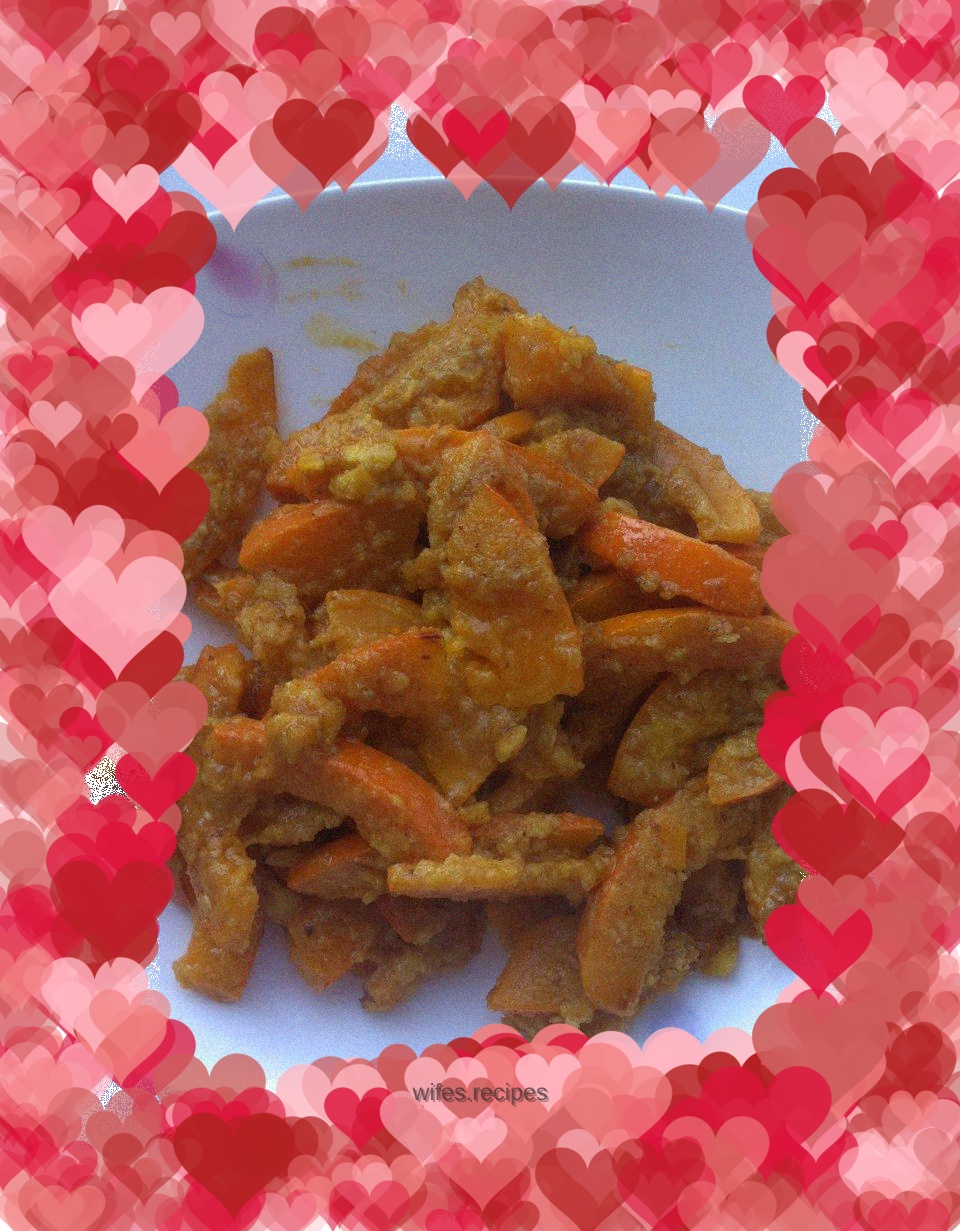 Baked pumpkin with egg yolk