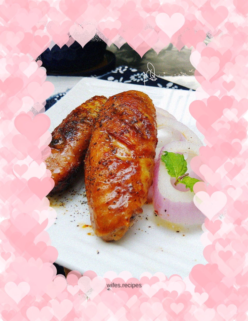 Black pepper fried chicken wings